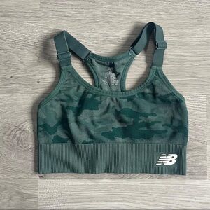 New Balance Dark Green Camo Sports Bra